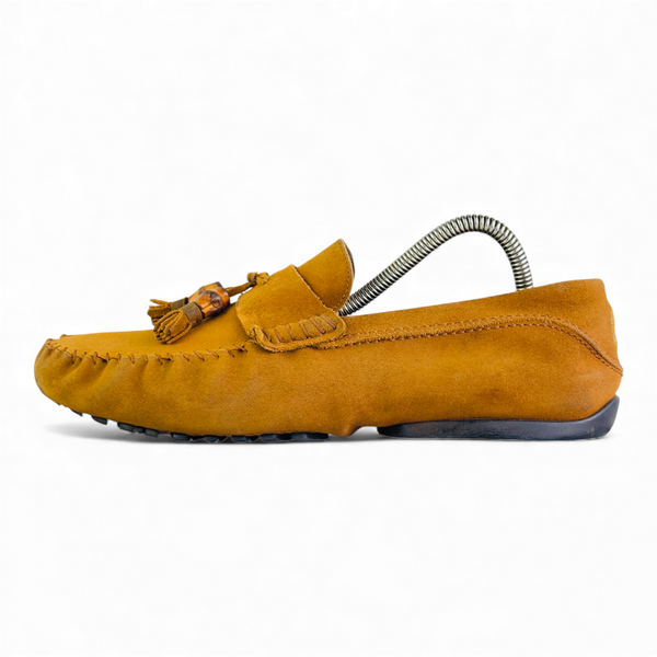 GUCCI SEUDE BAMBO TASSEL LOAFER