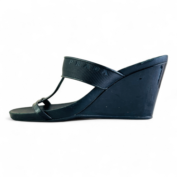 PRADA WEDGE PATENT LEATHER