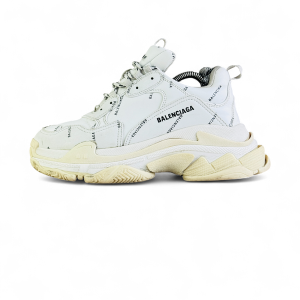 BALENCIAGA WHITE LEATHER TRIPPLE S