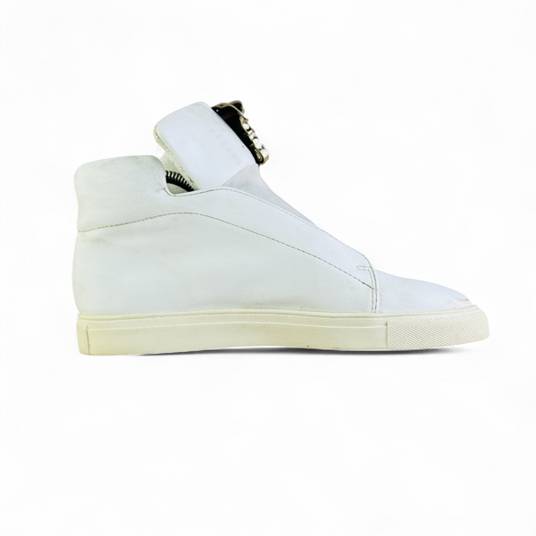 VERSACE WHITE LEATHER HIGH TOP