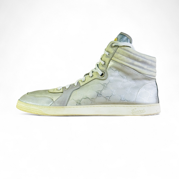 GUCCI WEB ACCENT LEATHER SNEAKER